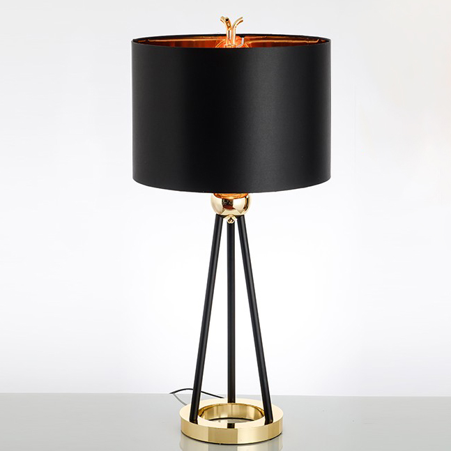 Post-modern nordic table lamp minimalist hotel LED metal table light with stone base ETL32025