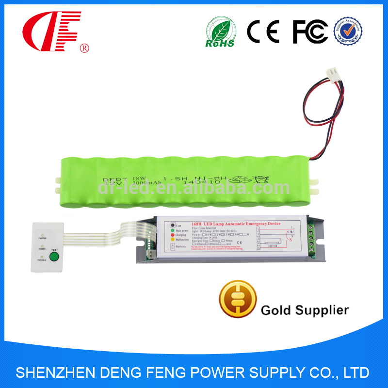 Rechargeable long lasting LED emergency module with emergency battery for 22W 3 hours duration used by Led light