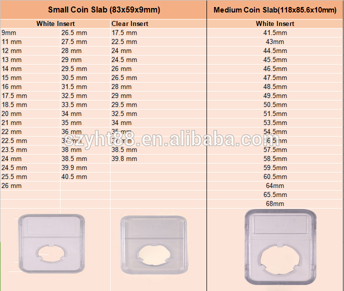 coin slab holder acrylic  display