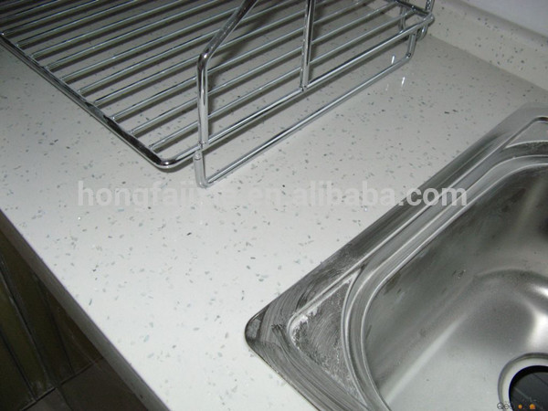 White Sparkle Quartz Crystal Stone Countertop