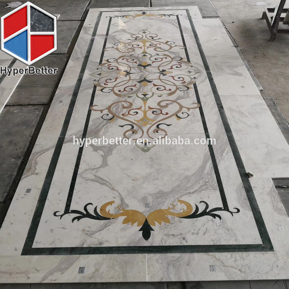 Volakas marble medallion tiles