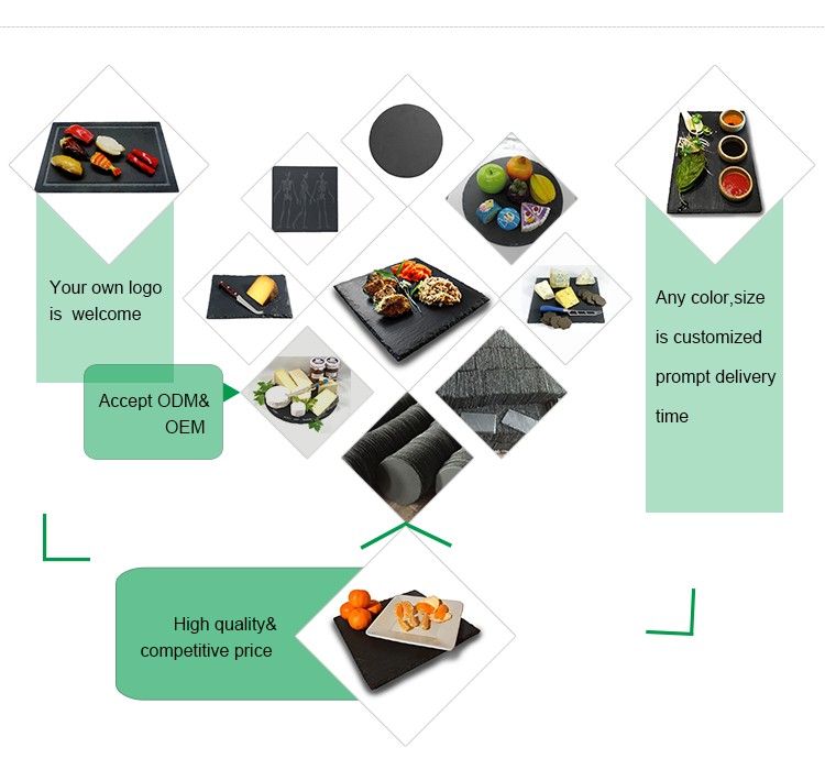 Alibaba golden china supplier 25*12cm japanese food sushi slate tray