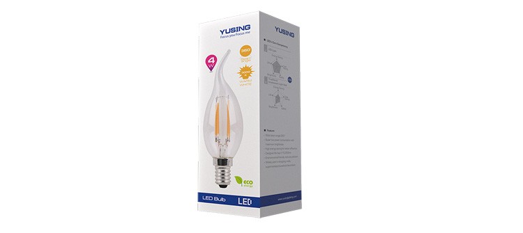 360 Degree 220 Volt LED Light Bulbs,  2W LED Filament Bulb Retro Light