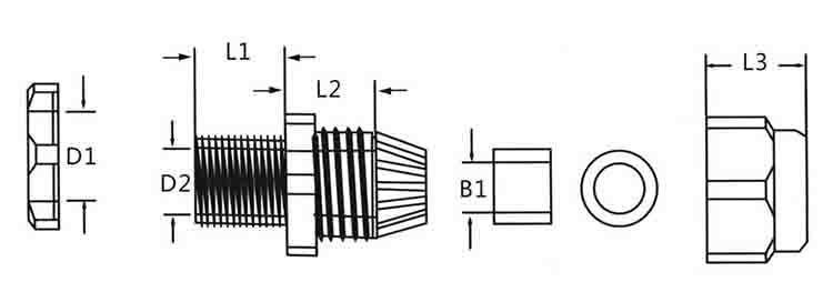 Zhe Jin 2016 China Alibaba Suppliers Electrical Nylon Pa66 Plastic Cable Gland Plug