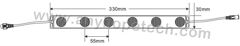 6x2watt high power led linear module ip20 ip65 ip68 waterproof