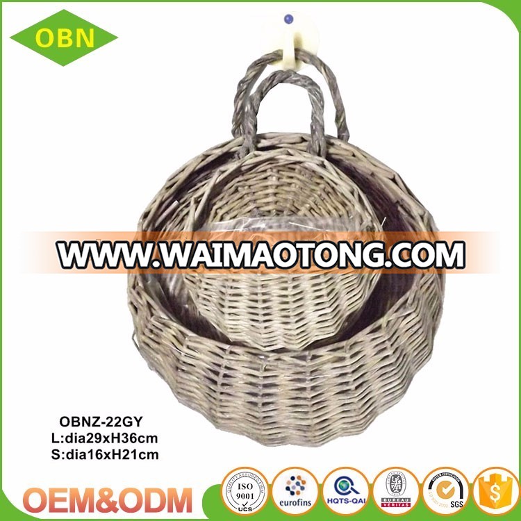 China factory high quality beautiful hanging flower gift basket wholesale decorate your garden