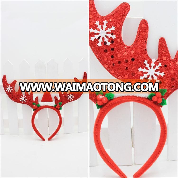 Women Girls Kids Christmas Deer Antlers Headband Costume Ear Party Hair Head For Band Prop