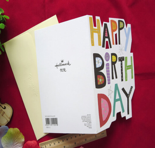 Custom Printed Two Fold Greeting Card Make 3D Birthday Card