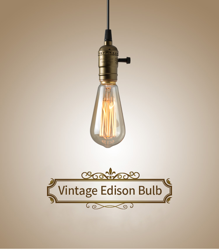 Squirrel Cage 220V ST64 40W E27 Vintage Lamp Edison Bulb