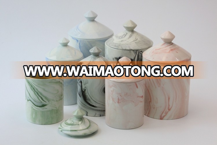 empty ceramic candle jar for luxury decorative scent candle