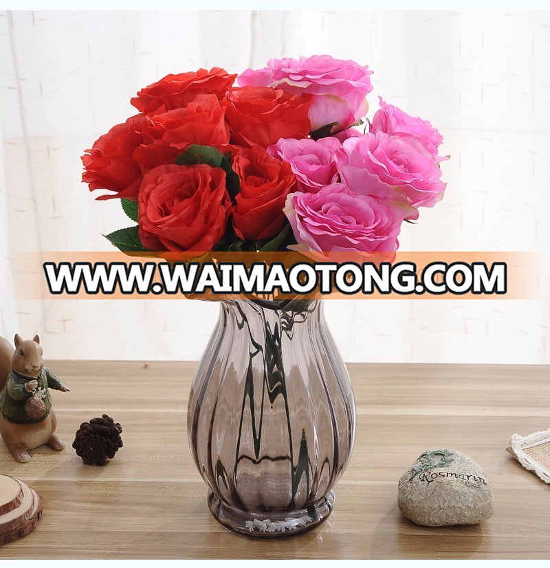 Factory 7 head wedding simulation flower european-style high-grade decorative artificial silk rose flower