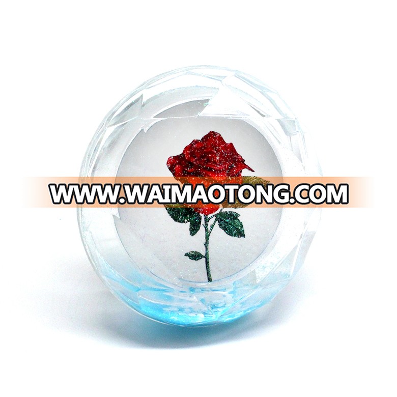 Wholesale diamond shape plastic water globe DIY picture insert photo frame snow globe