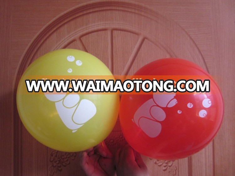 12 inch 3.2G one color two side custom design printed advertising latex balloons