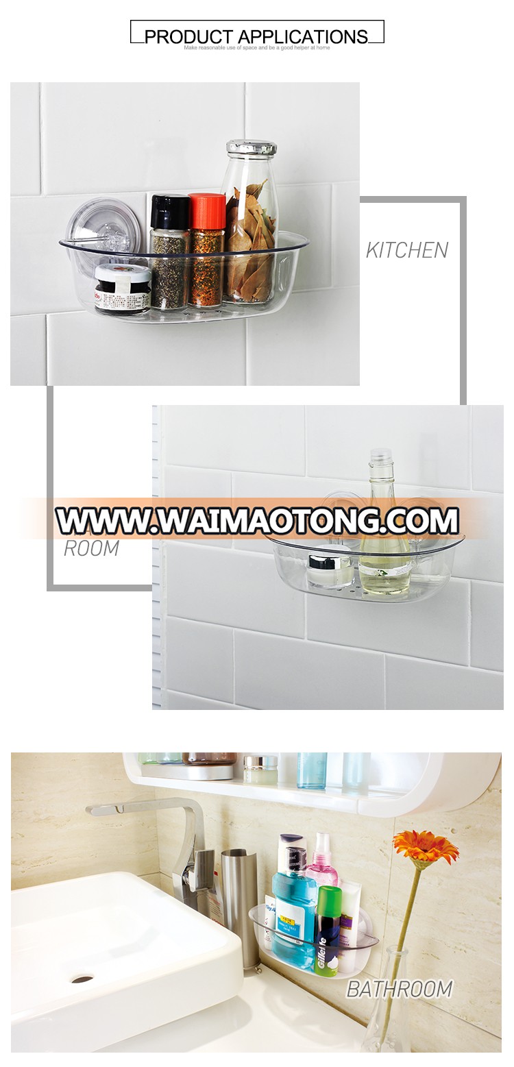 Bathroom shelves storage holders with suction hook