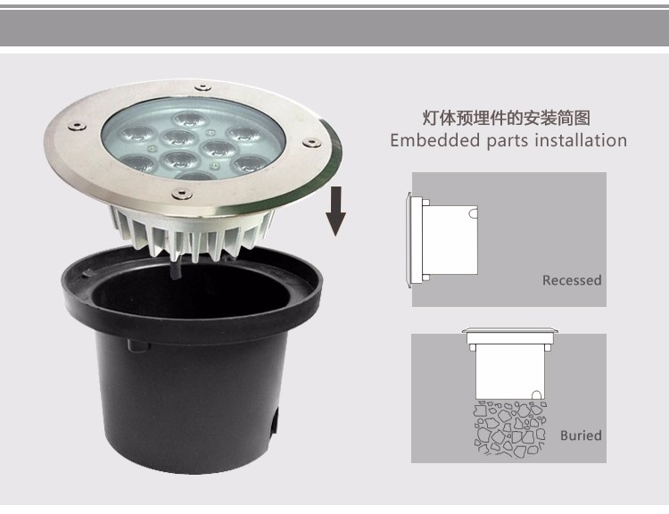 Led in ground landscape lights Outdoor Fixtures