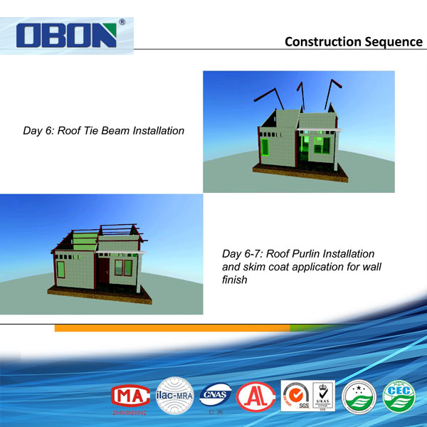 Lightweight bungalow used sandwich panel rapid wall house construction