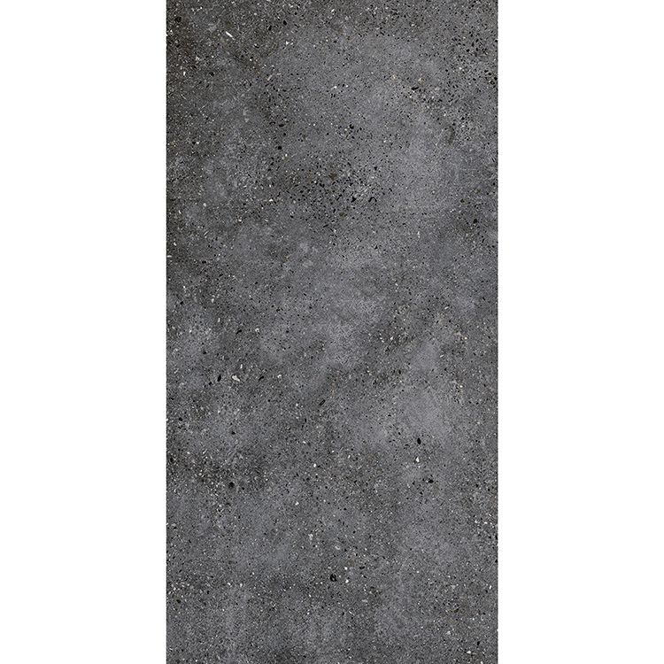 Interior and Exterior Dark Black Non Slip Terrazzo Rustic Glazed Tile for Floor