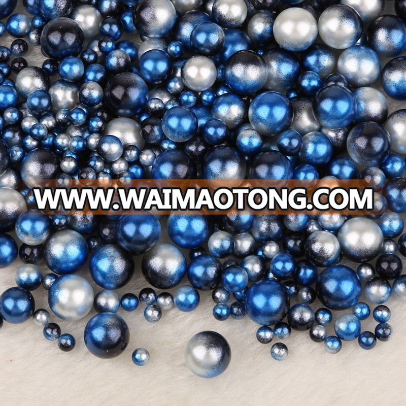 Mixed Color No Hole ABS Round Pearls Imitation Pearl Beads