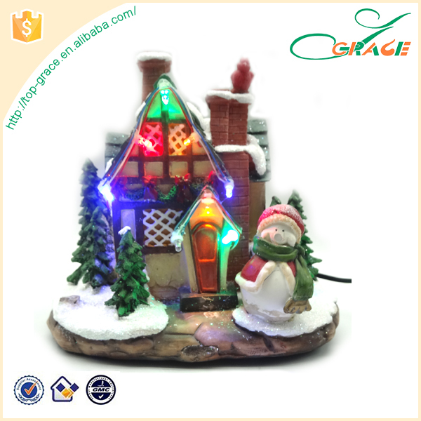 resin Christmas house with LED light