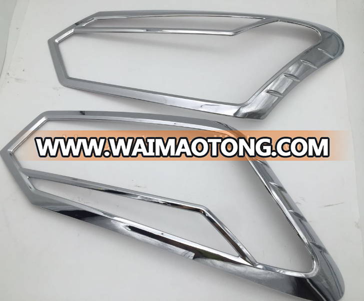 Chrome ABS plastic Head lamp cover for 2016 NEW D-MAX accessories