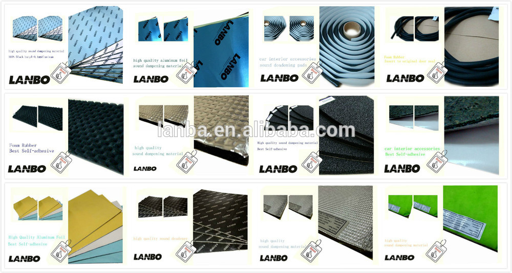 Hot selling lanbo car accessories reduce noise alu-butyl car sound deadening