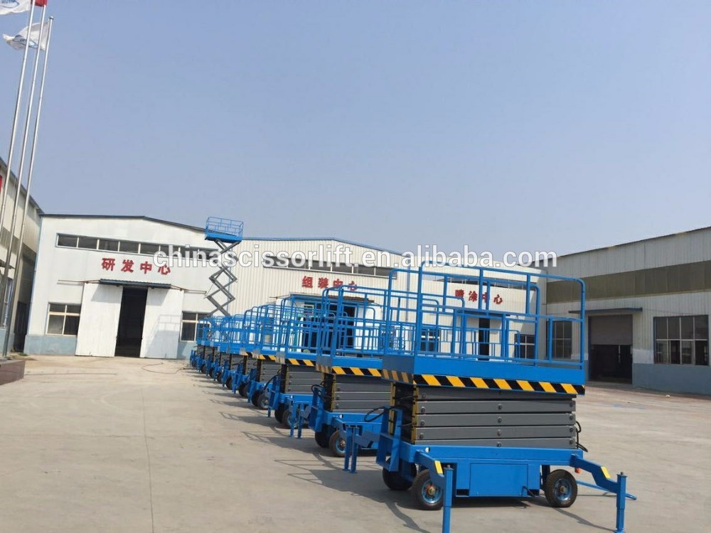 Electric scissor lift four wheels mobile scissor lift manual full rise scissor lif WLY0.5-10