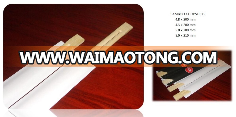 Personalized bbq disposable mini bamboo chopsticks with paper wrap