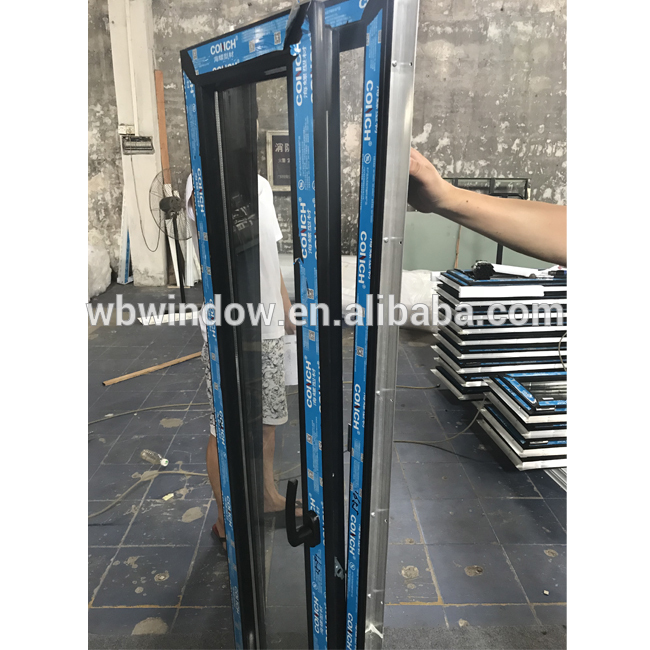 Black Color Profile Tilt and Turn Design PVC Impact Casement Windows