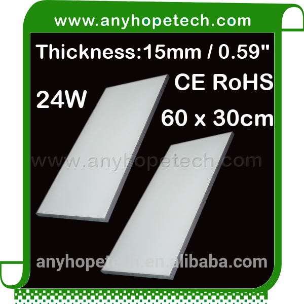 New design thickness 15mm 30 60cm 24w indoor flexible led panel