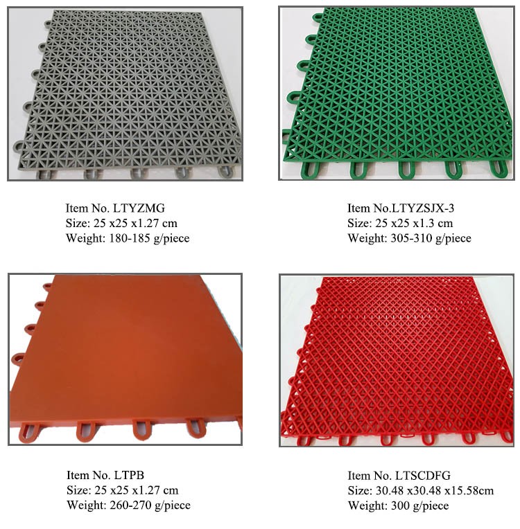 Outdoor Basketball Court Removable PP Interlocking Plastic Flooring Tiles