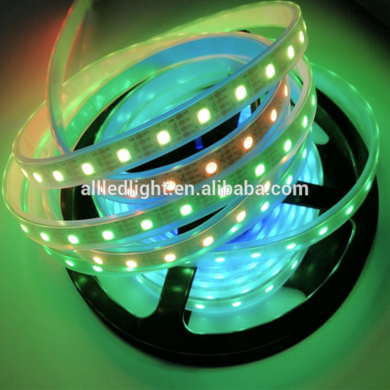 DC12V WS2815 pixel led strip light,Addressable Dual-signal Smart,30/60 pixels/leds/m Black/White PCB,IP30/IP65/IP67