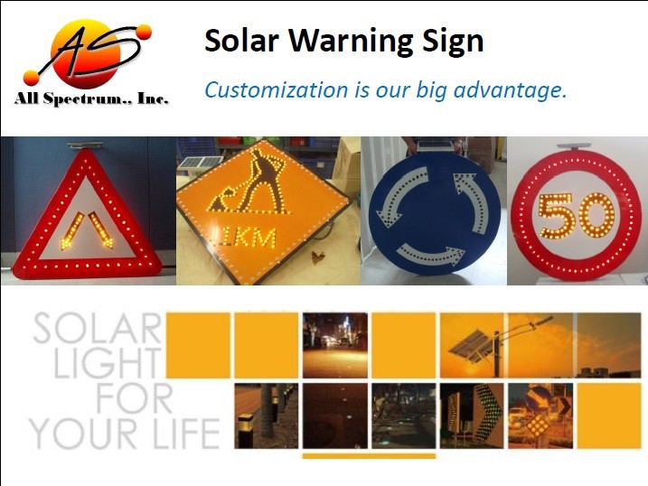 solar traffic sign solar warning light solar power LED warning sign triangle warning sign