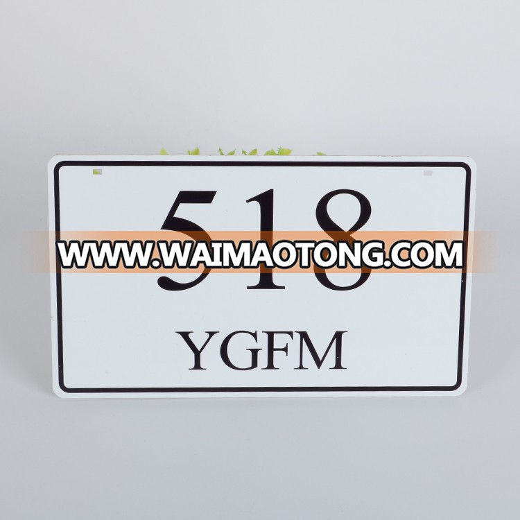 High Quality Security Logo Embossed Reflective Custom Aluminum Plate Number