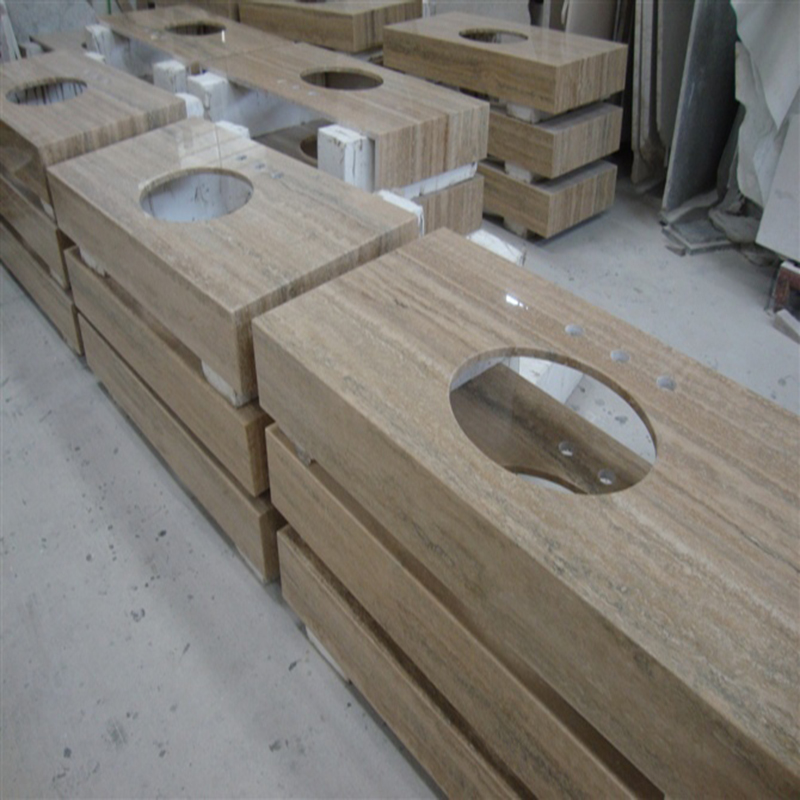 Marble Travertine Vanity Top and Sink