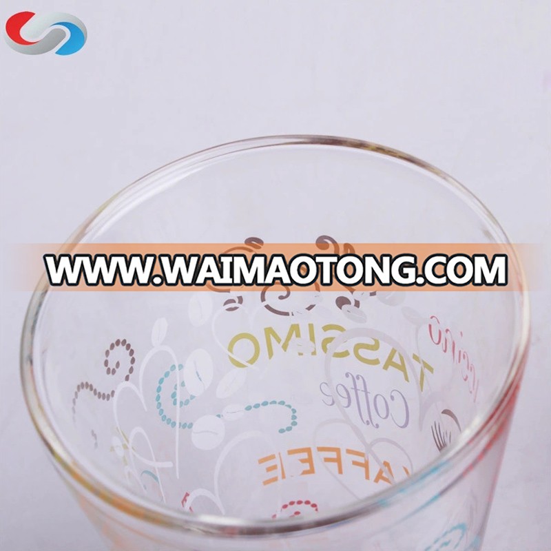 Unique Hand Painting Double Wall Borosilicate Drinkware Glass