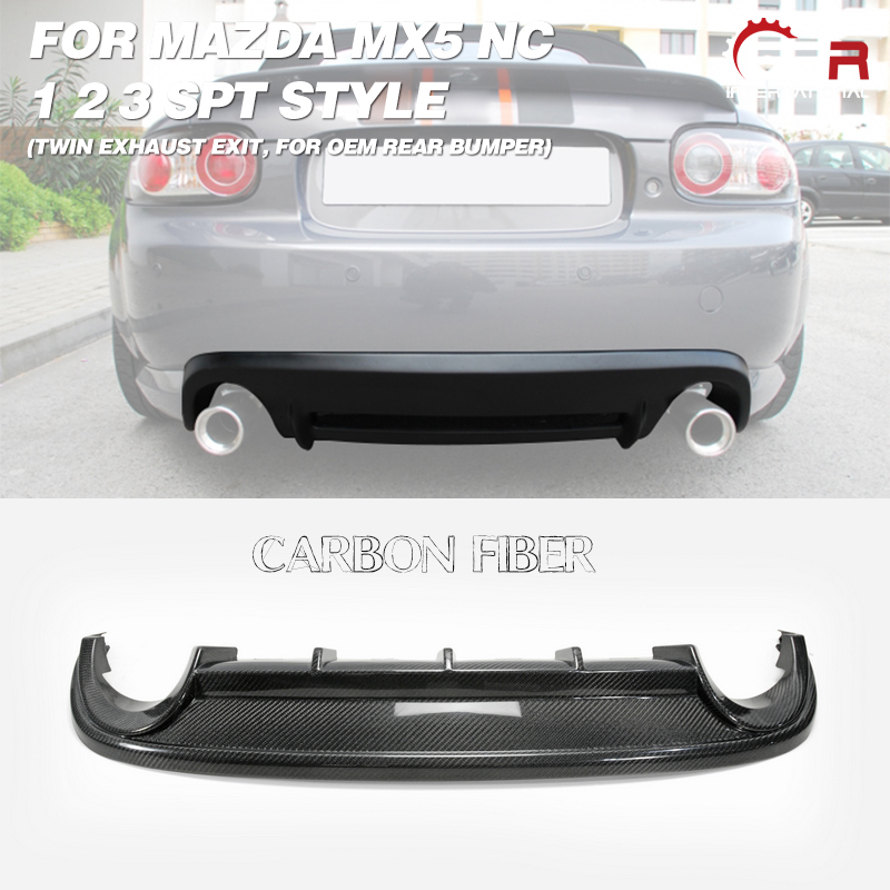 for Mazda MX5 Roaster Miata NC 1 2 3 SPT Style Rear Diffuser