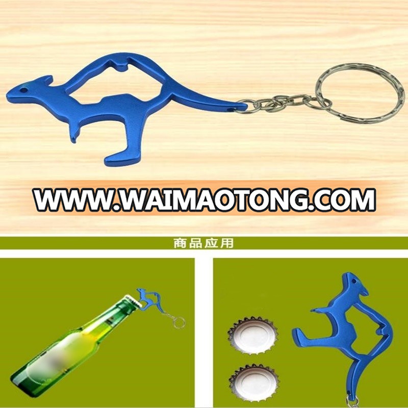 HXY Professionally Custom Different Styles Animal Shape Kangaroo Bottle Opener Keychain For Gifts