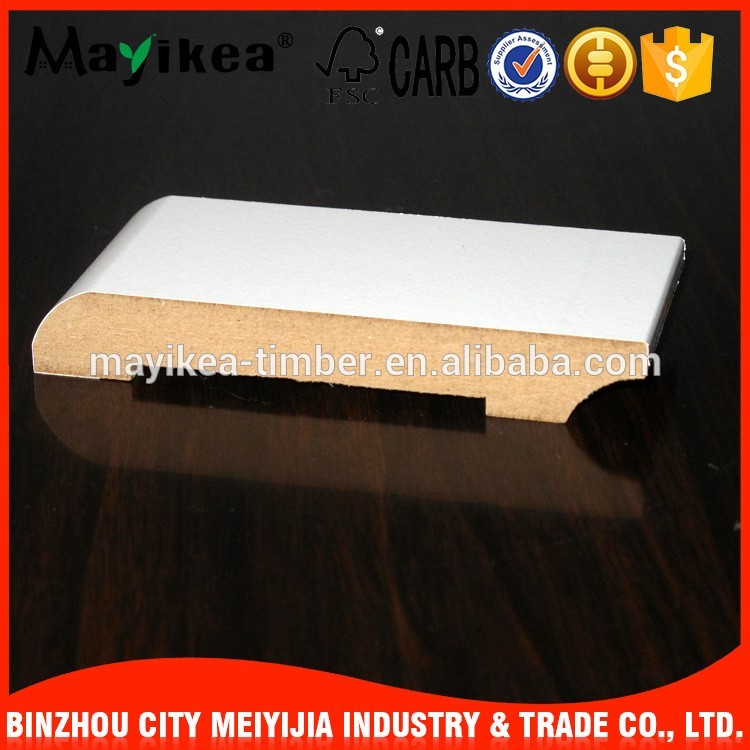 Factory directly provide customized size durable cheap white mdf moulding