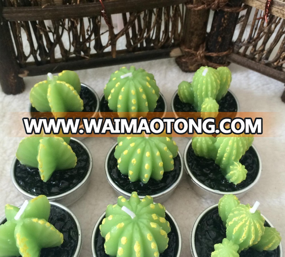 Customer design Cactus shaped carved candles