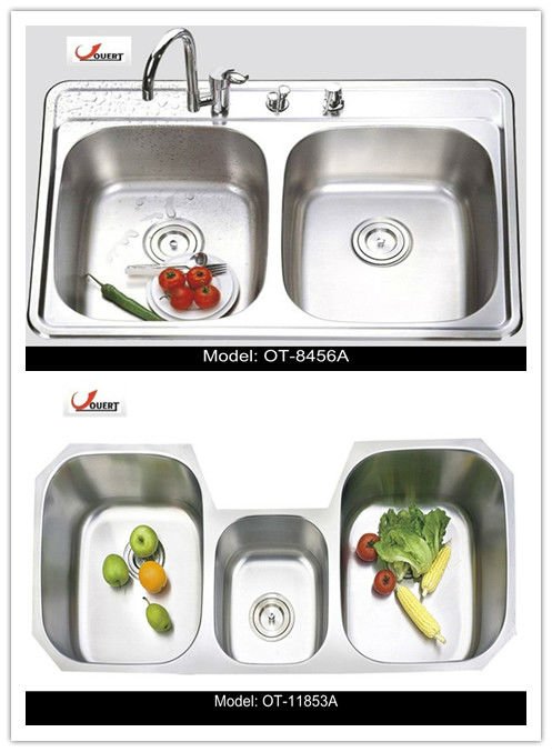 cUPC Stainless Steel Kitchen Sink Double bowl stainless steel water trough portable sink