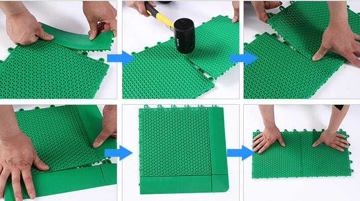 Cheap portable plastic outdoor gym  interlocking floor mats portable tennis sports flooring