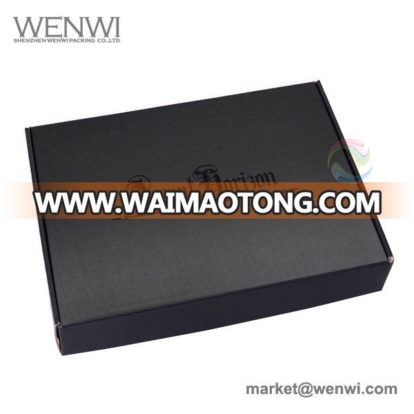 Cheap Bulk Black Custom Printed UV Logo Shipping Tuck Top Corrugated Mailing Box