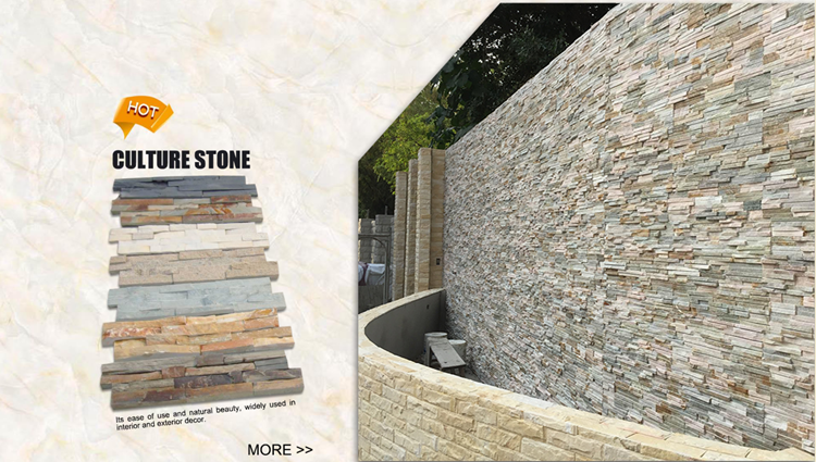 Natural honed finished grey slate culture stone outdoor stone wall tile