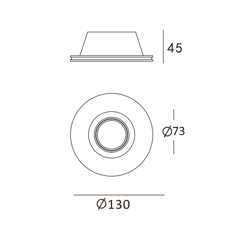 Modern recessed plaster 12v led wash light