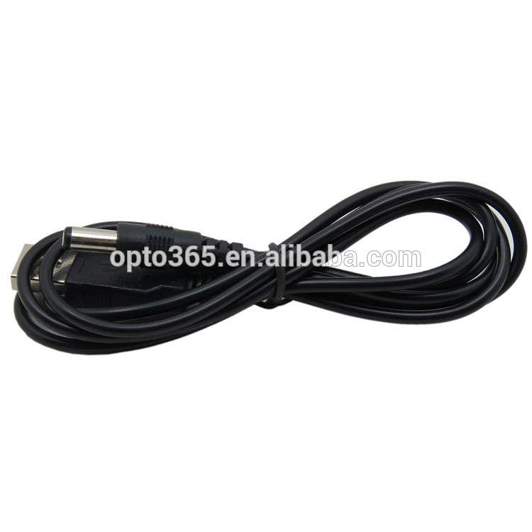 USB Type A to DC Power Cord 2.1x5.5mm Barrel Jack Plug Charging Cable Black