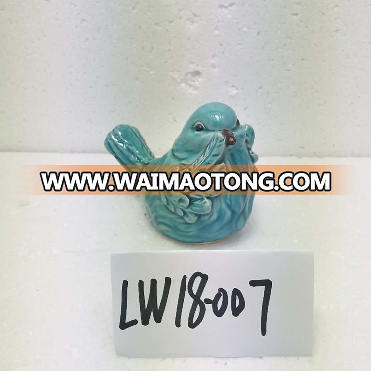 cute colorful glazed ceramic birds for decoration