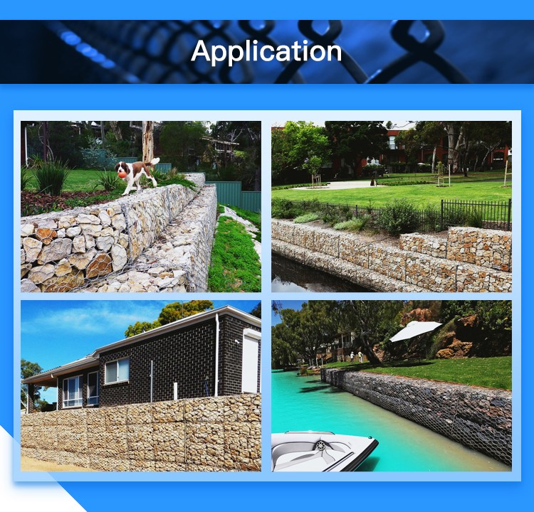 Gabion basket retaining wall 2*1*1m 0.5*0.5m gabion box