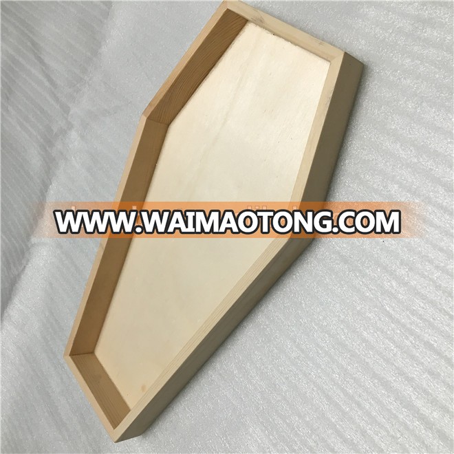 Custom Made Pine Tray Frames Unfinished Wood Coffin Box for Craft Decoration