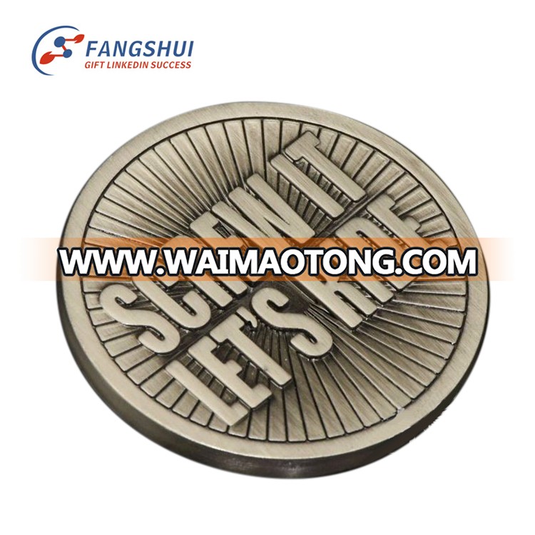 Hot Sale promotional metal engraving blank souvenir coin