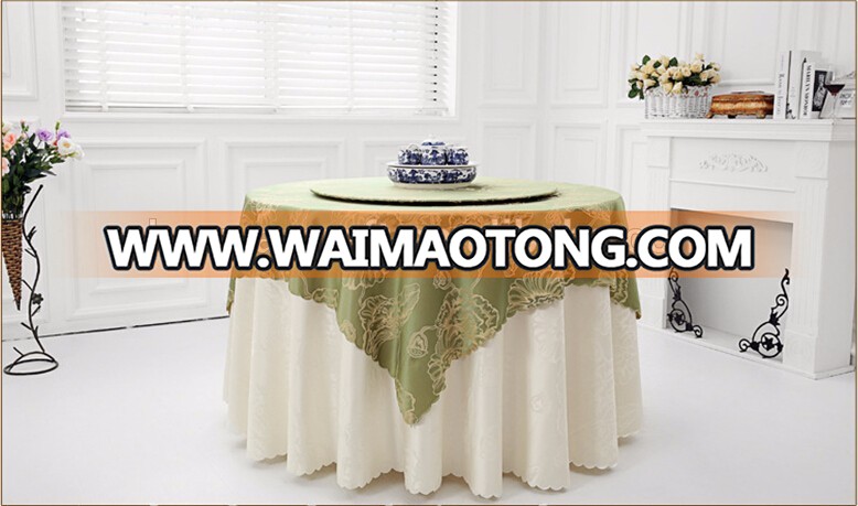 Fashion trendy decorative ivory round table cloth